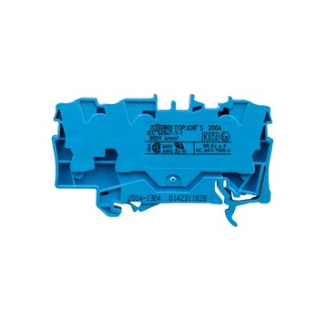 Złączka szynowa 3-przewodowa 4mm2 niebieska /50szt
