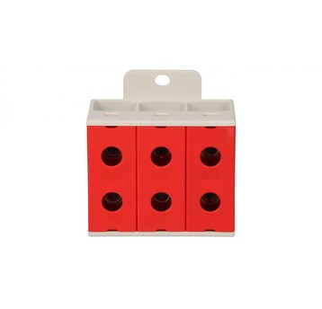 Złączka szynowa 3-torowa 35mm2 czerwona ZGX-3x35 c